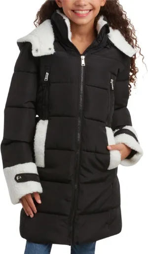 DKNY Girls Winter Jacket  Full Length Heavyweight Quilted Puffer Parka  Insulated Water Resistant Coat for Girls (7-16)