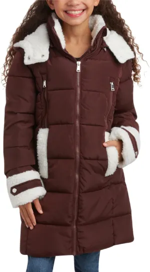 DKNY Girls Winter Jacket  Full Length Heavyweight Quilted Puffer Parka  Insulated Water Resistant Coat for Girls (7-16)