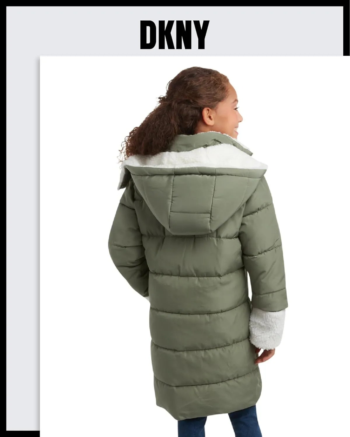 DKNY Girls Winter Jacket  Full Length Heavyweight Quilted Puffer Parka  Insulated Water Resistant Coat for Girls (7-16)