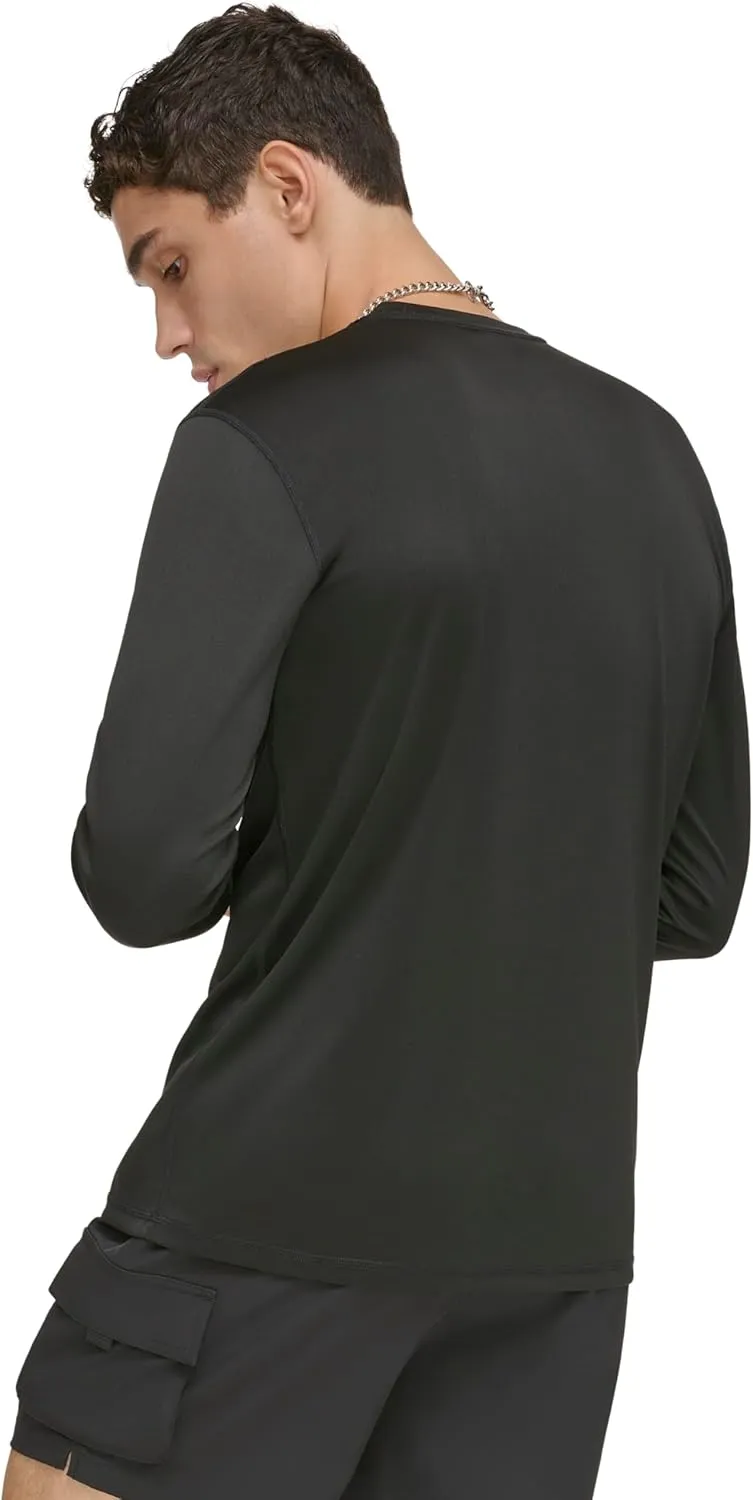 DKNY Men's Long Sleeve Quick Dry 40  Protection UPF Active Top