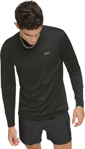 DKNY Men's Long Sleeve Quick Dry 40  Protection UPF Active Top