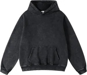 Dnzzs Acid Wash Hoodie Men Oversized Pullover Heavyweight Sweatshirt Vintage Streetwear Unisex Casual Top 2025