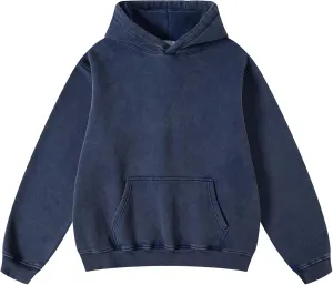 Dnzzs Acid Wash Hoodie Men Oversized Pullover Heavyweight Sweatshirt Vintage Streetwear Unisex Casual Top 2025