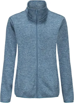Dolcevida Women's Long Sleeve Sweater Fleece Zip Up Speckled Jacket with Pockets