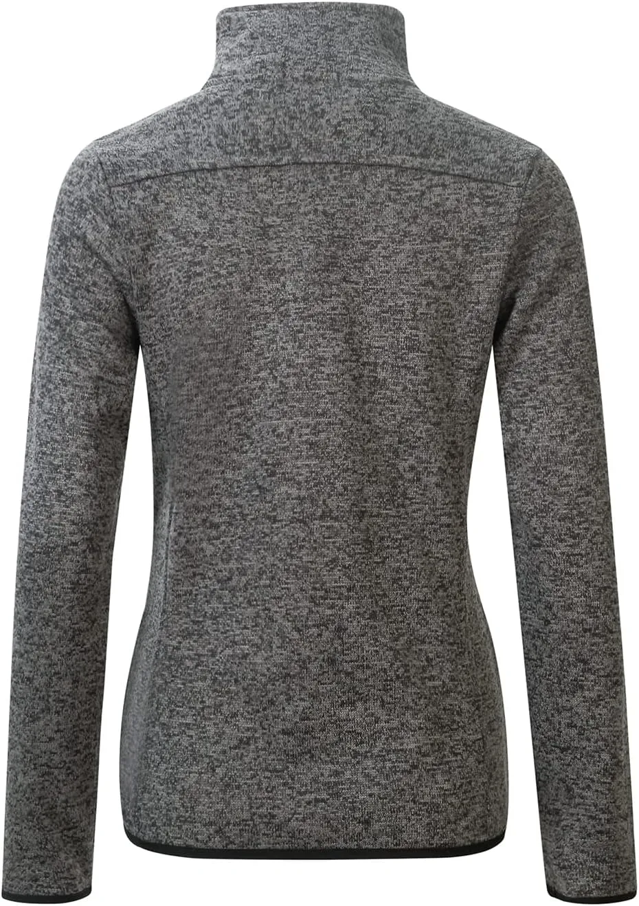 Dolcevida Women's Long Sleeve Sweater Fleece Zip Up Speckled Jacket with Pockets