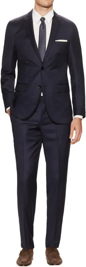 DTI GV Executive Men's Modern Fit Two Button 2 Piece Suit Jacket Flat Front Pant