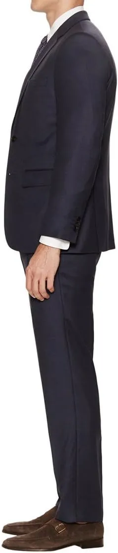DTI GV Executive Men's Modern Fit Two Button 2 Piece Suit Jacket Flat Front Pant