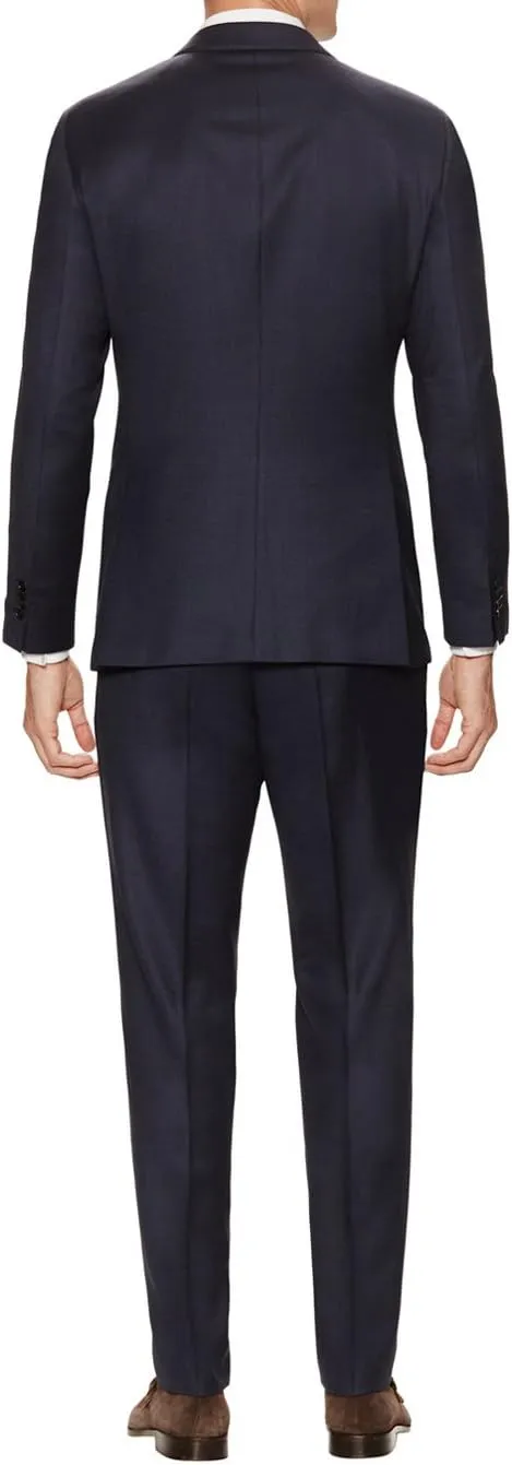 DTI GV Executive Men's Modern Fit Two Button 2 Piece Suit Jacket Flat Front Pant