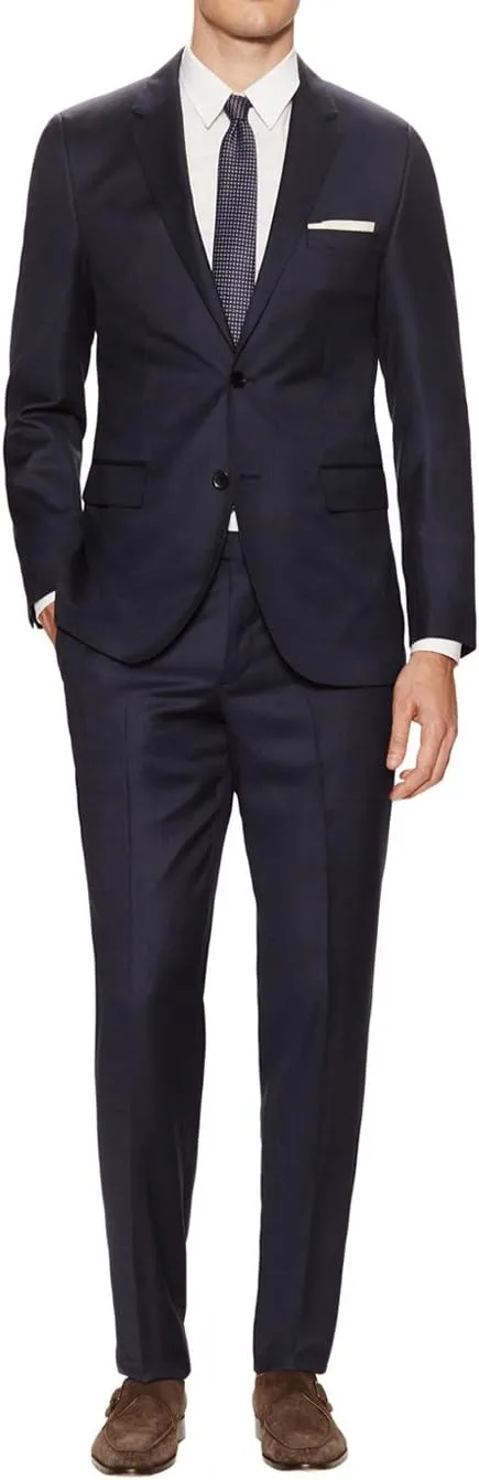 DTI GV Executive Men's Modern Fit Two Button 2 Piece Suit Jacket Flat Front Pant