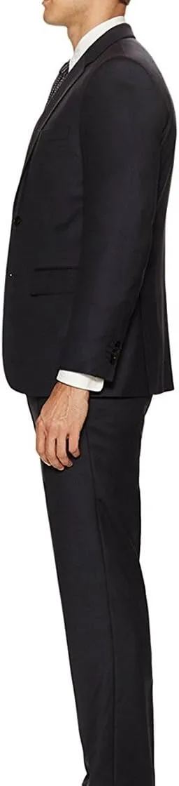 DTI GV Executive Men's Modern Fit Two Button 2 Piece Suit Jacket Flat Front Pant