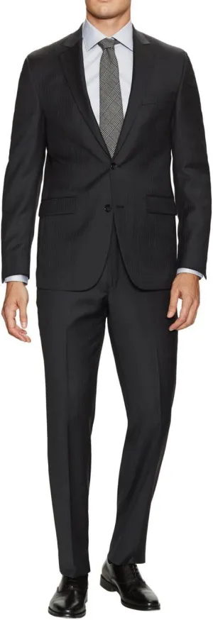 DTI GV Executive Men's Modern Fit Two Button 2 Piece Suit Jacket Flat Front Pant