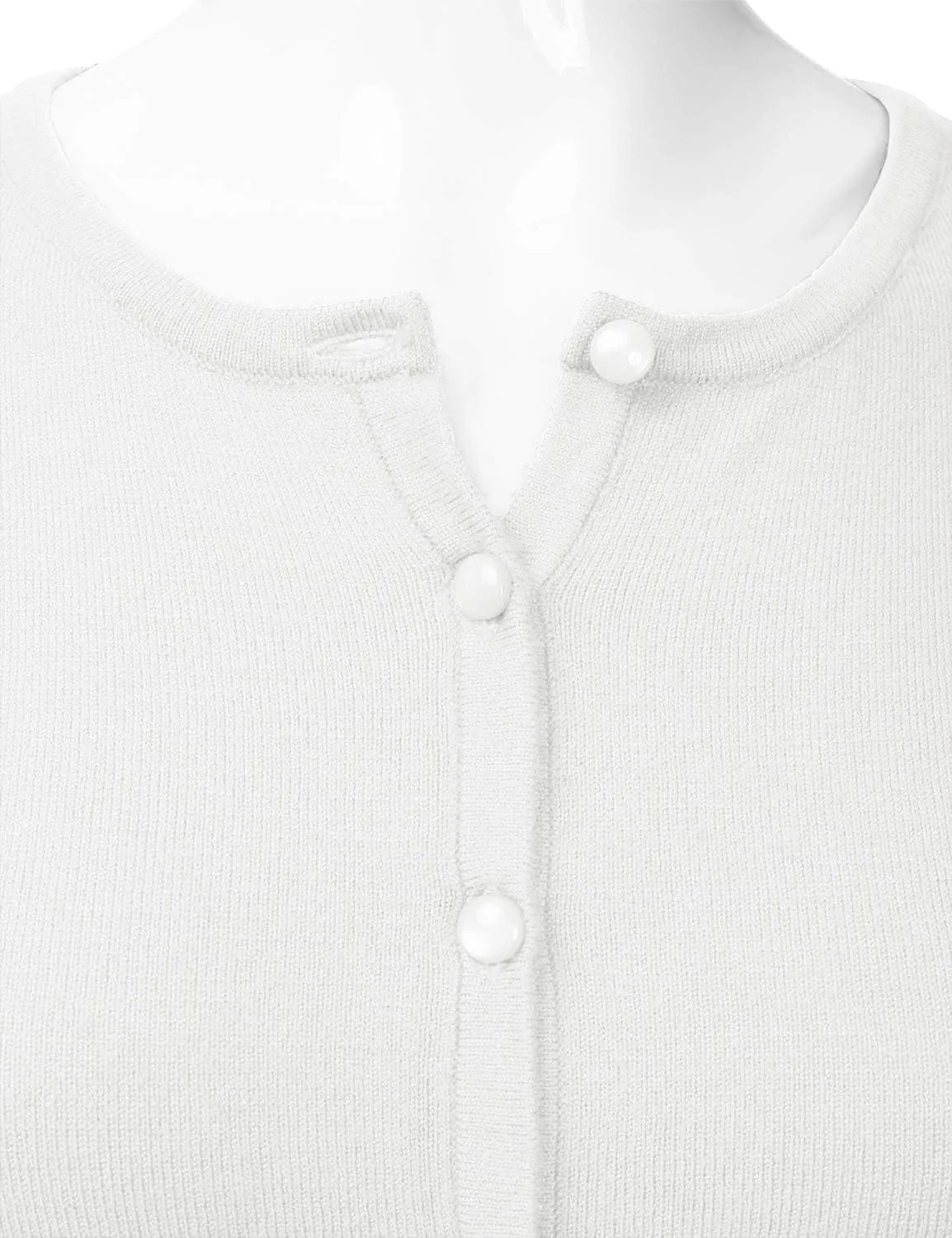 EIMIN Women's Crewneck Button Down Long Sleeve Cropped Cardigan Sweater (S-XL)