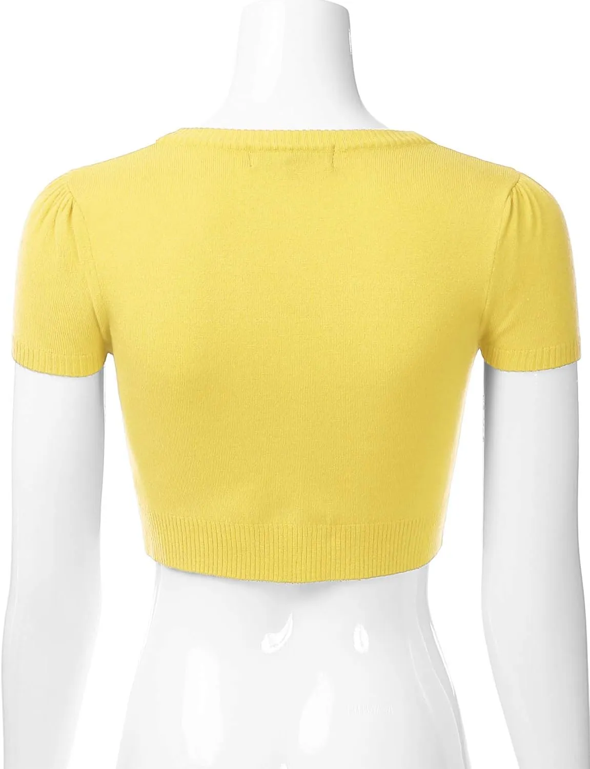 EIMIN Women's Fitted Bolero Shrug Cropped Short Sleeve Cardigan Sweater (S-3X)