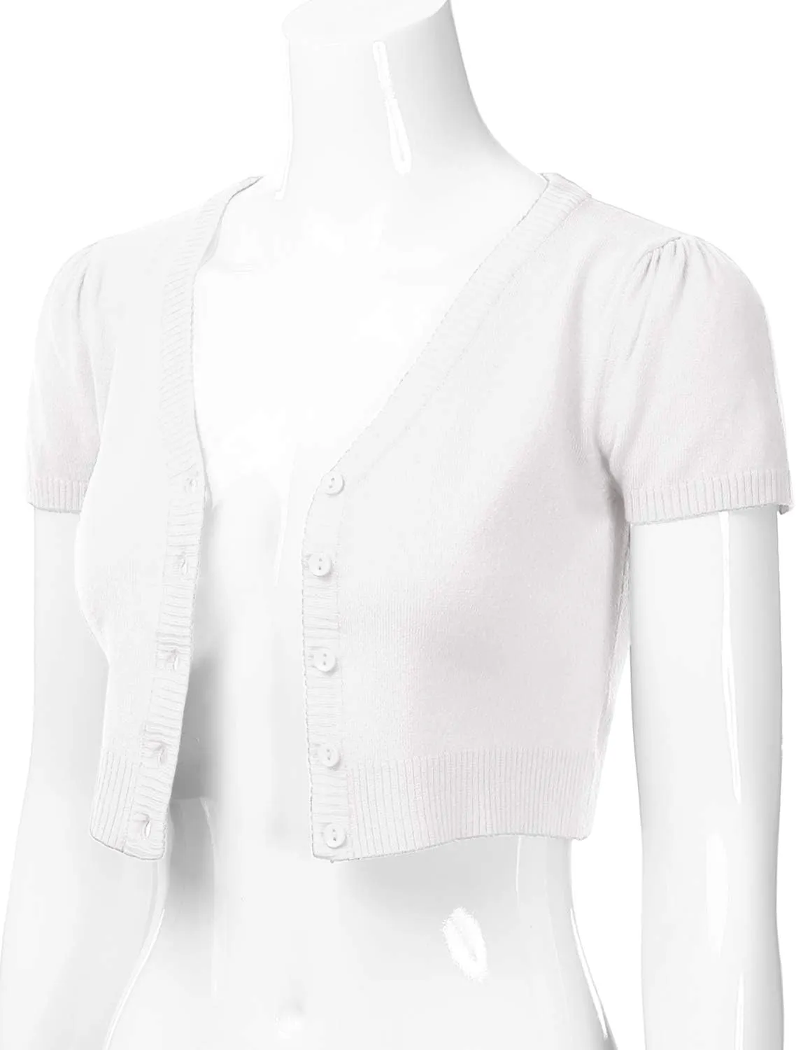 EIMIN Women's Fitted Bolero Shrug Cropped Short Sleeve Cardigan Sweater (S-3X)
