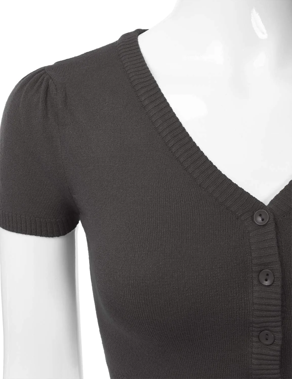 EIMIN Women's Fitted Bolero Shrug Cropped Short Sleeve Cardigan Sweater (S-3X)