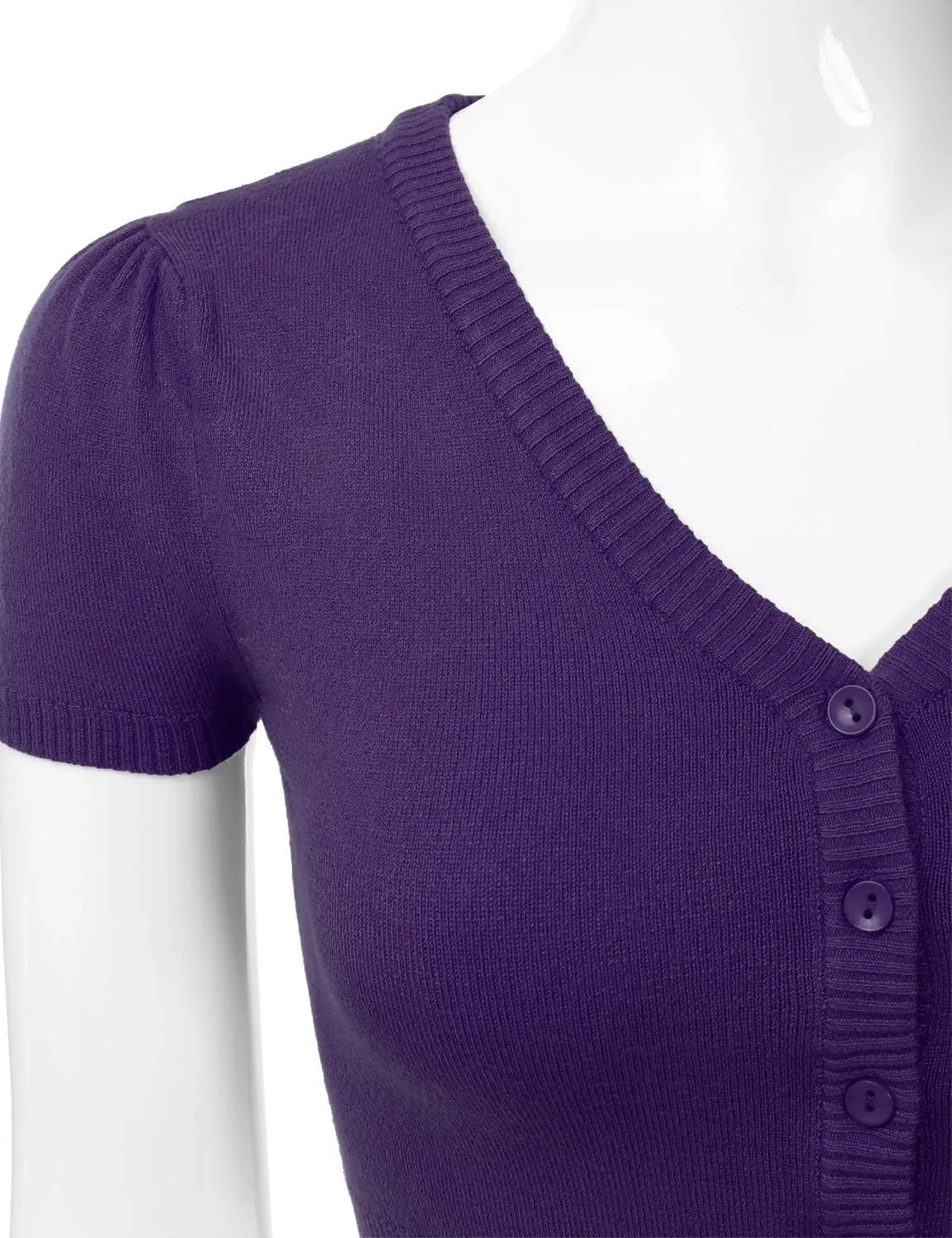 EIMIN Women's Fitted Bolero Shrug Cropped Short Sleeve Cardigan Sweater (S-3X)
