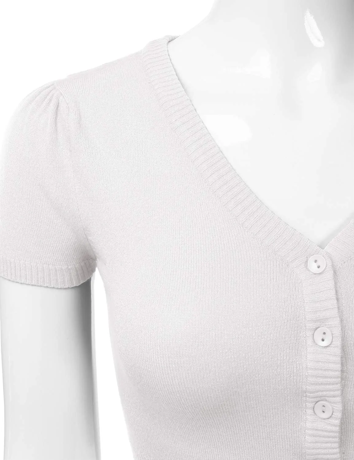 EIMIN Women's Fitted Bolero Shrug Cropped Short Sleeve Cardigan Sweater (S-3X)