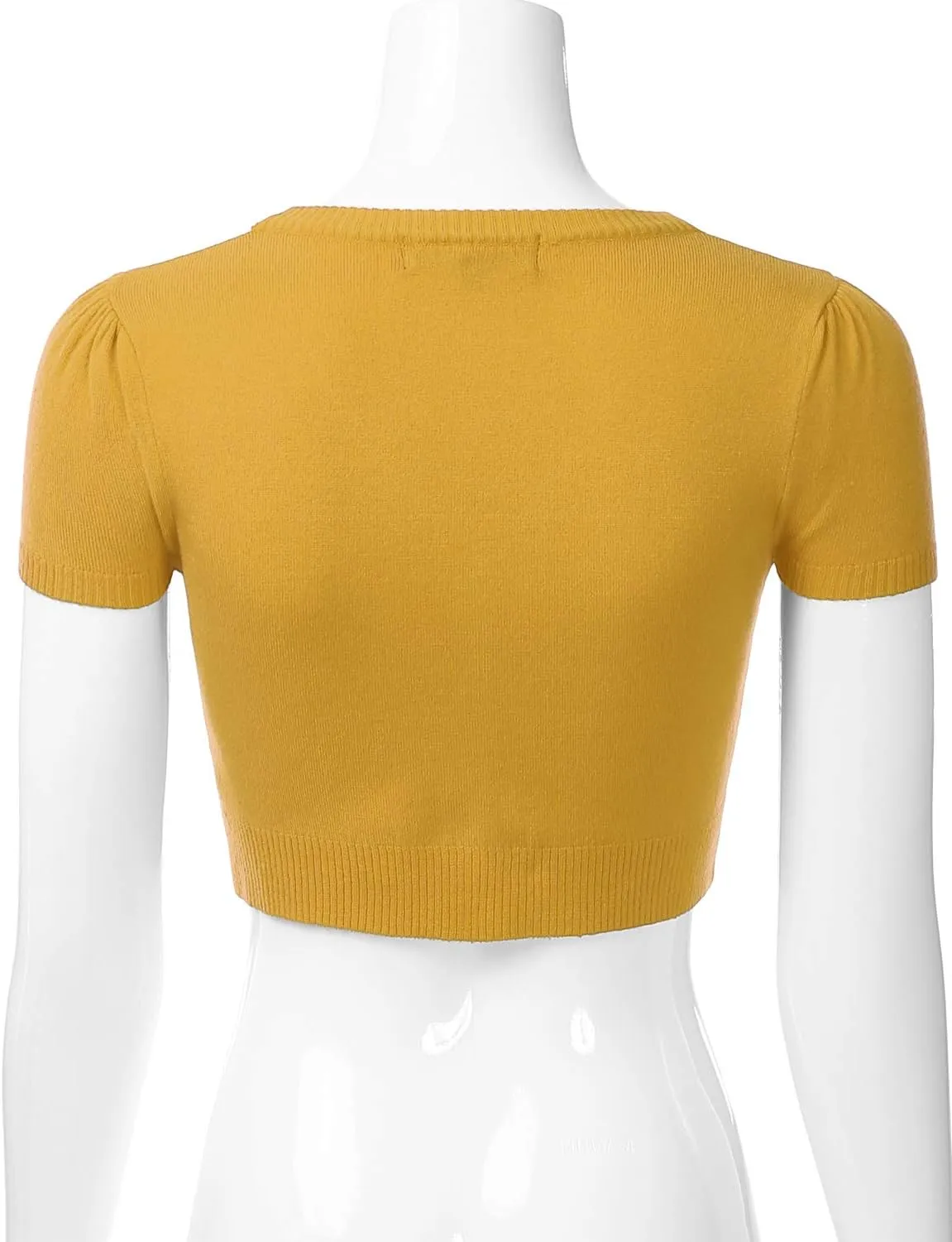 EIMIN Women's Fitted Bolero Shrug Cropped Short Sleeve Cardigan Sweater (S-3X)