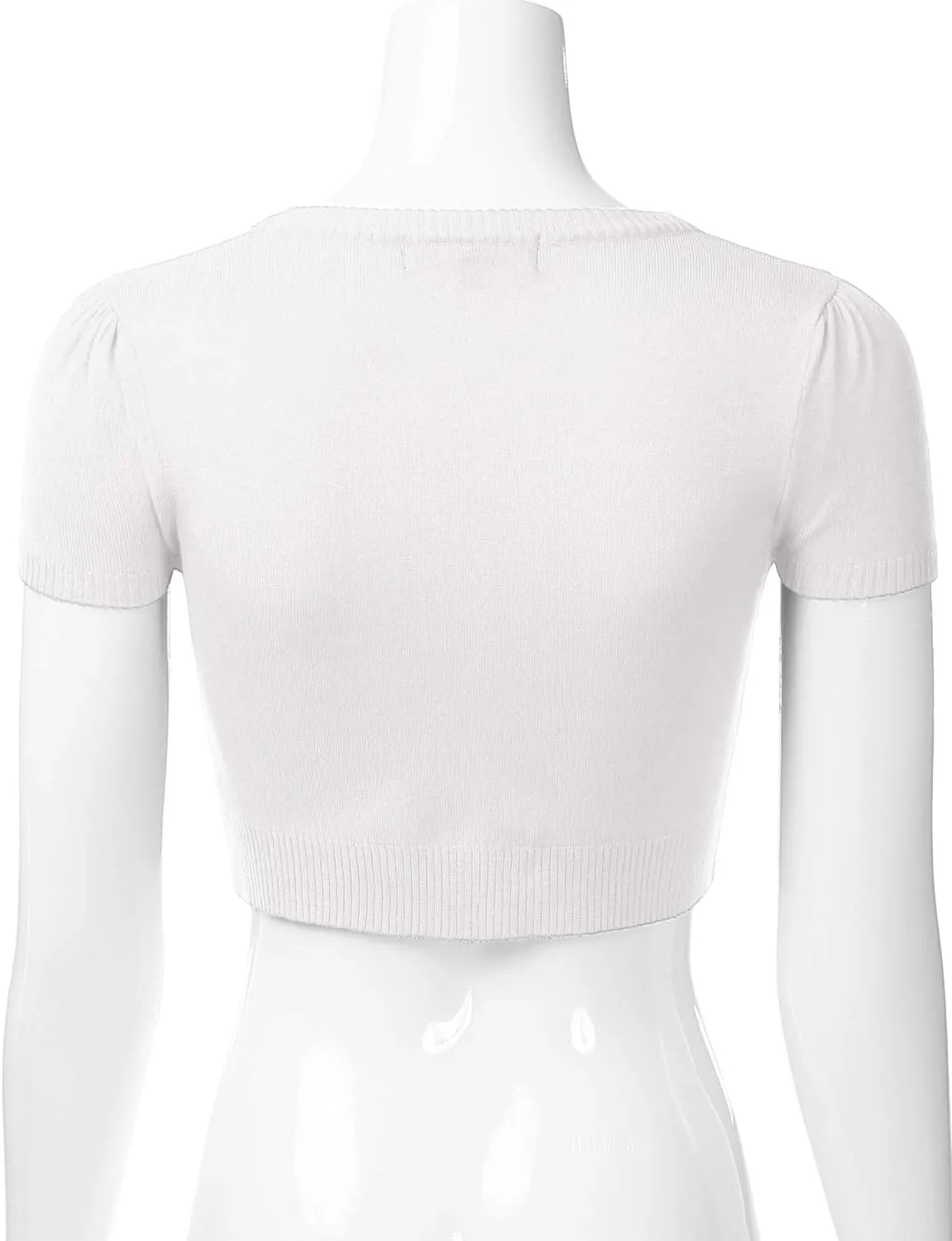 EIMIN Women's Fitted Bolero Shrug Cropped Short Sleeve Cardigan Sweater (S-3X)