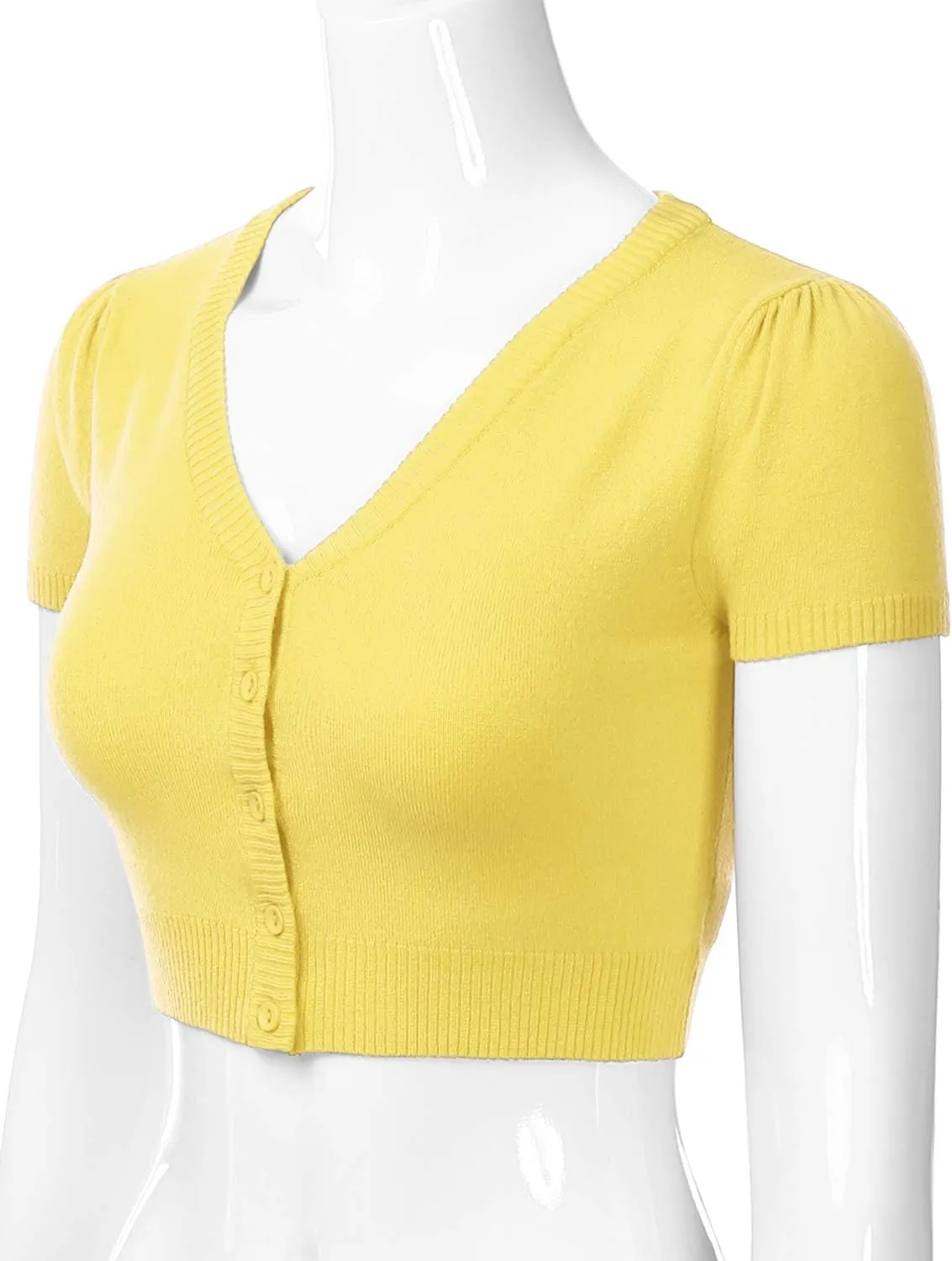 EIMIN Women's Fitted Bolero Shrug Cropped Short Sleeve Cardigan Sweater (S-3X)