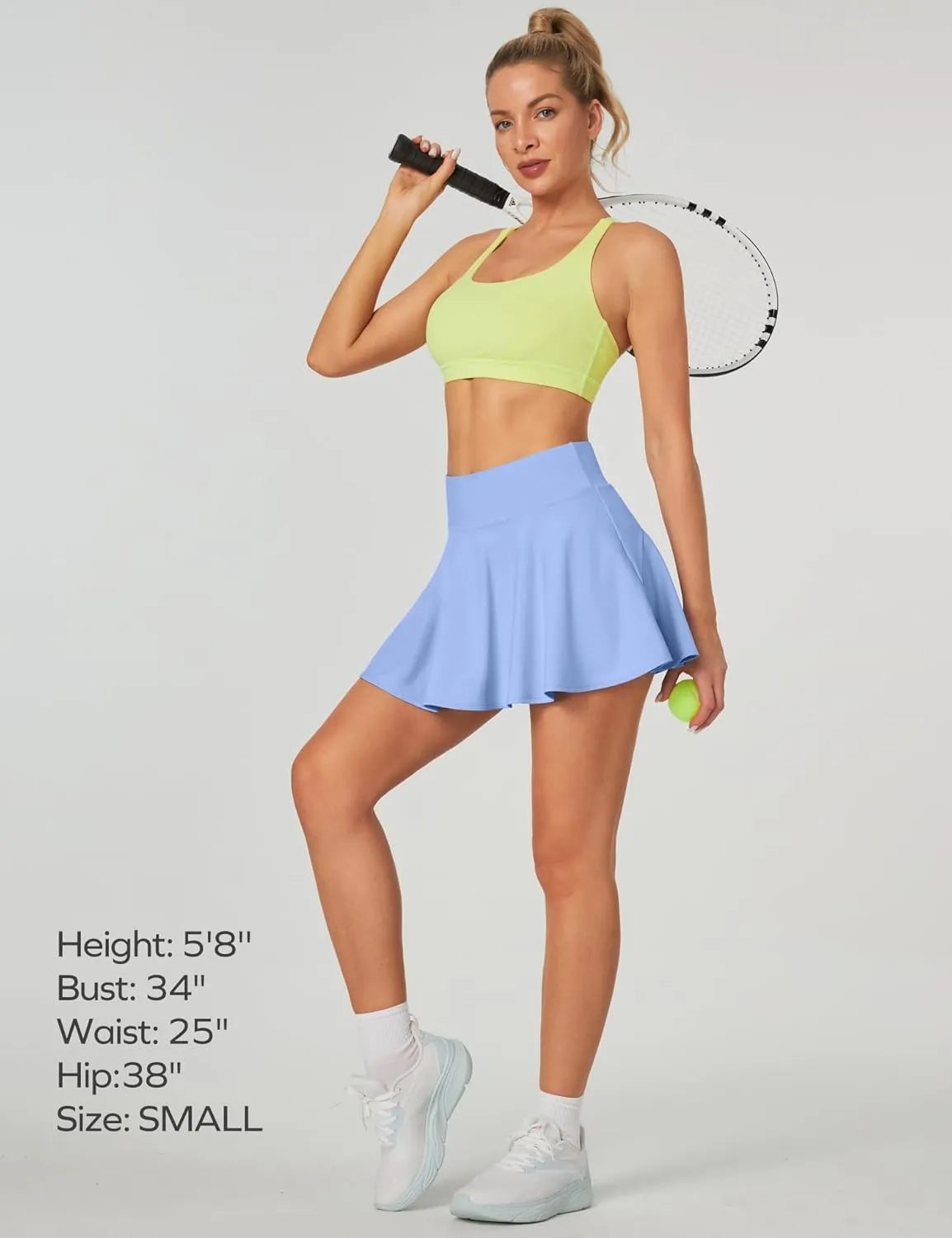 Ewedoos Womens Tennis Skirt with Shorts Underneath Pleated Tennis Skirts for Women Golf Athletic Skorts with Pockets