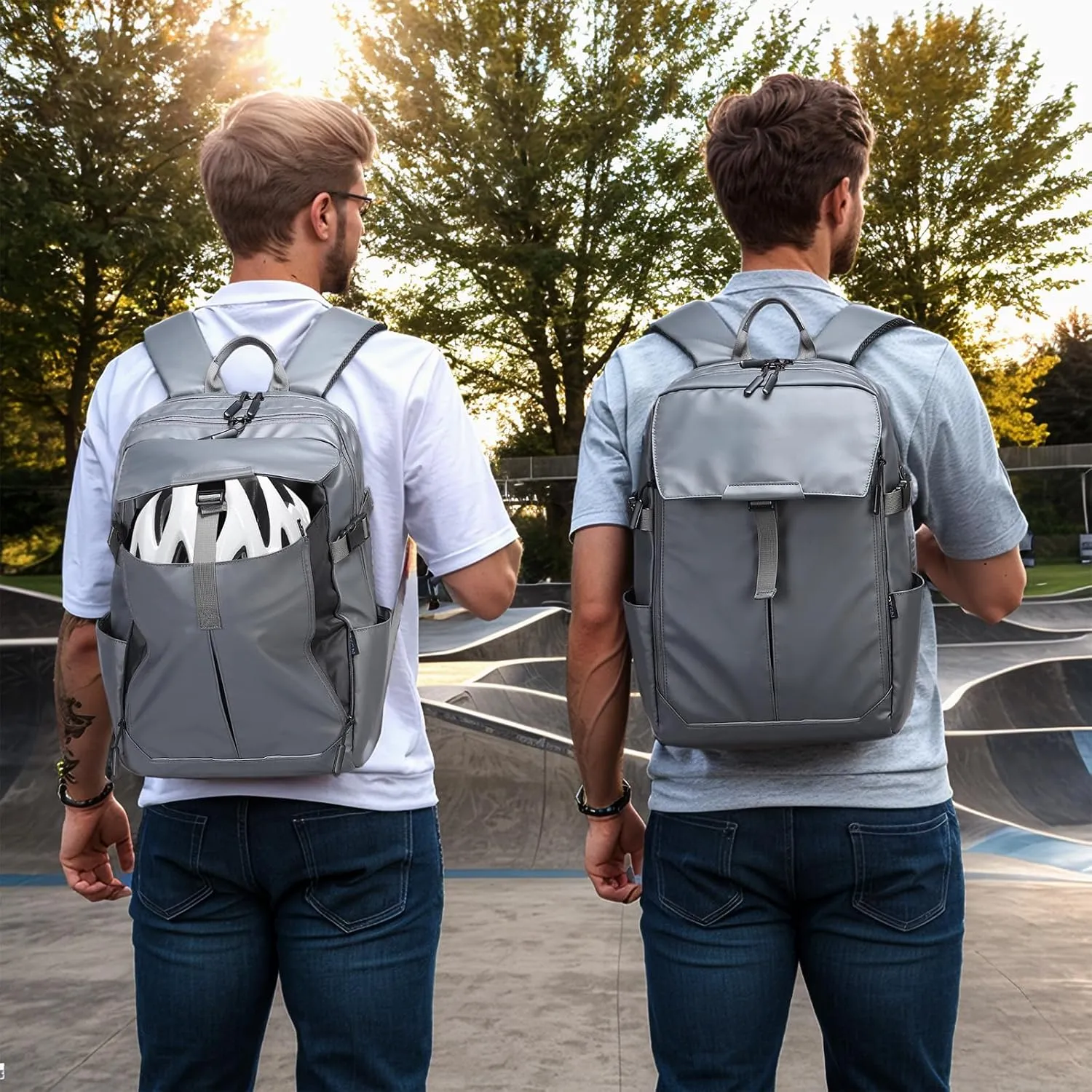 Expandable Laptop Backpack for Men & Women - Business, Travel & Gym Bag with Ball Compartment, Water-Resistant