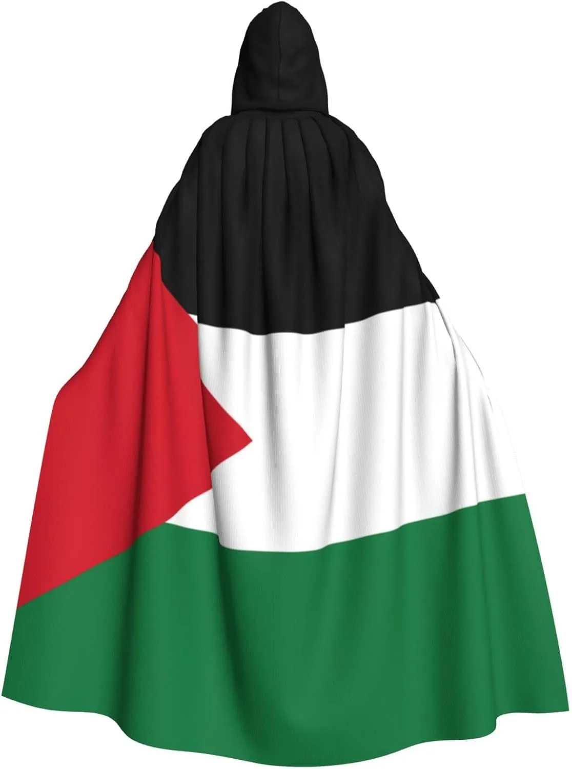 Flag of the State of Palestine Picture aldult Cosplay Poncho Hooded Cloak for men and women Halloween Party