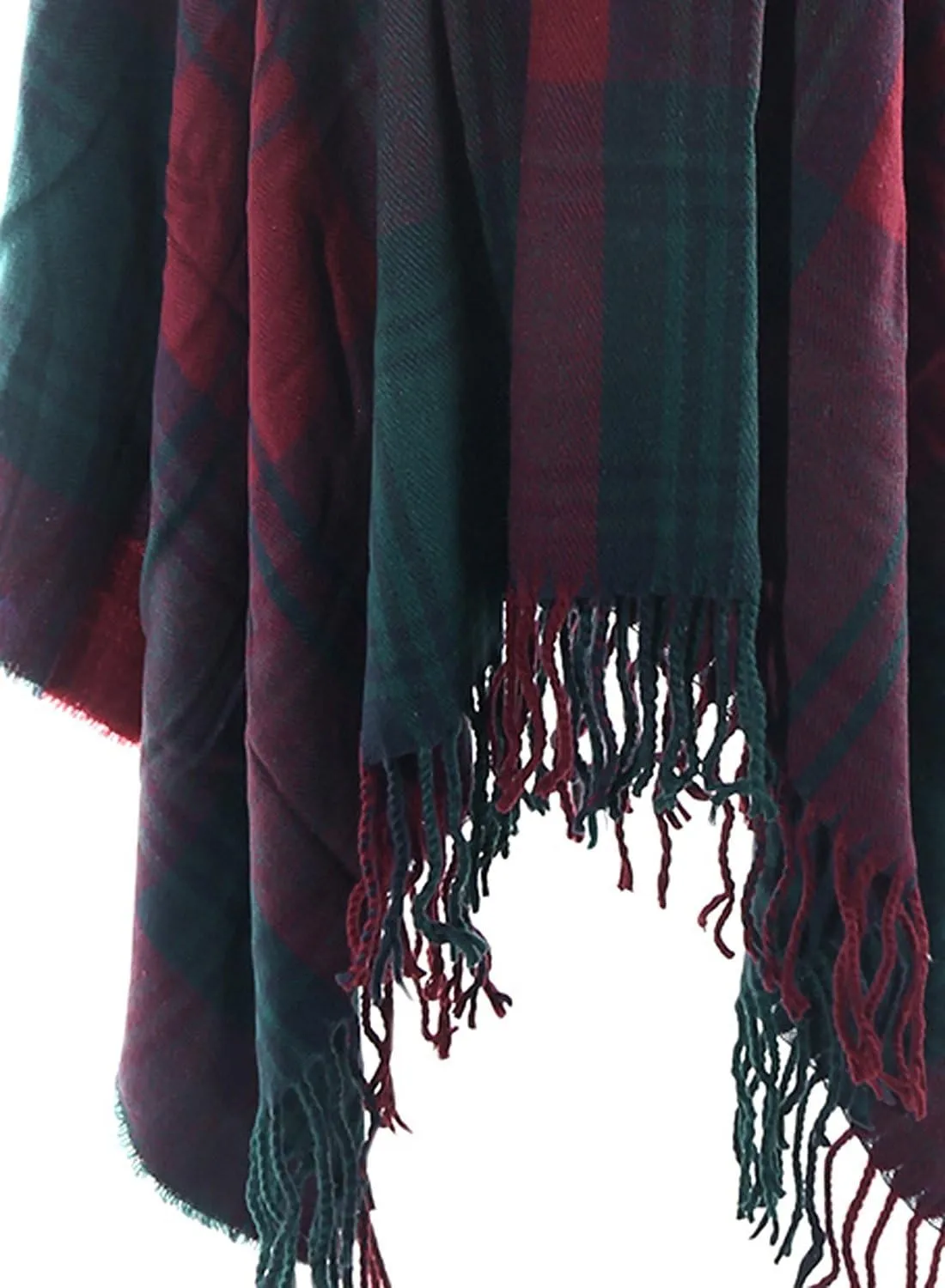 futurino Women's Bohemian Aztec Print Blanket Poncho Hoodie Cape Shawl with Tassels