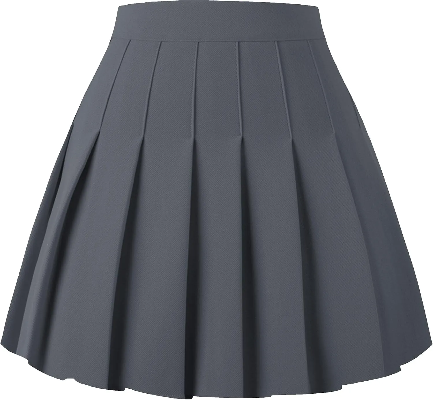 Girstunm Women's Pleated Skirt Mini Skater Basic Skirts High Waist School Girls Uniform Short Cheerleader Skirt