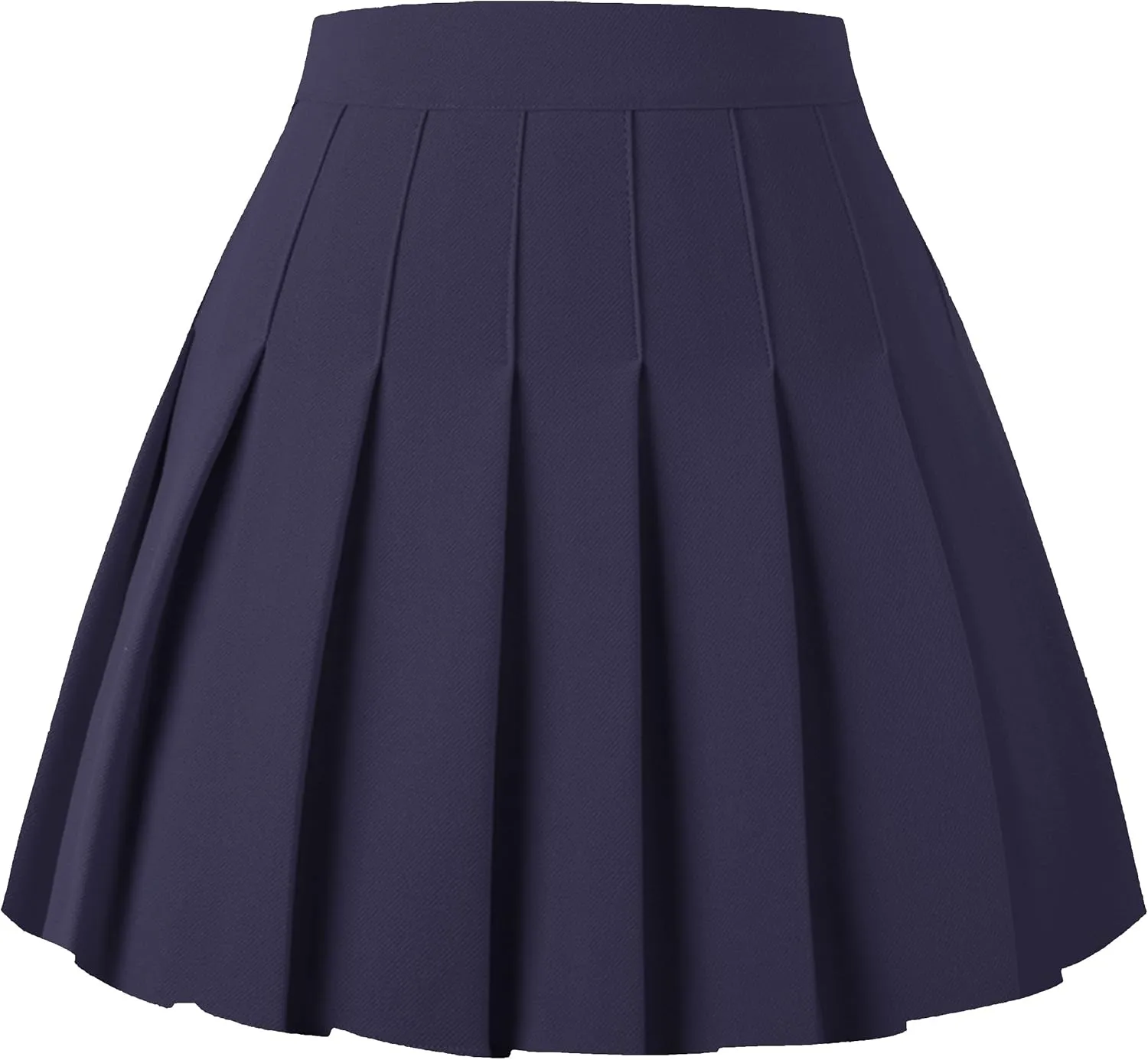 Girstunm Women's Pleated Skirt Mini Skater Basic Skirts High Waist School Girls Uniform Short Cheerleader Skirt