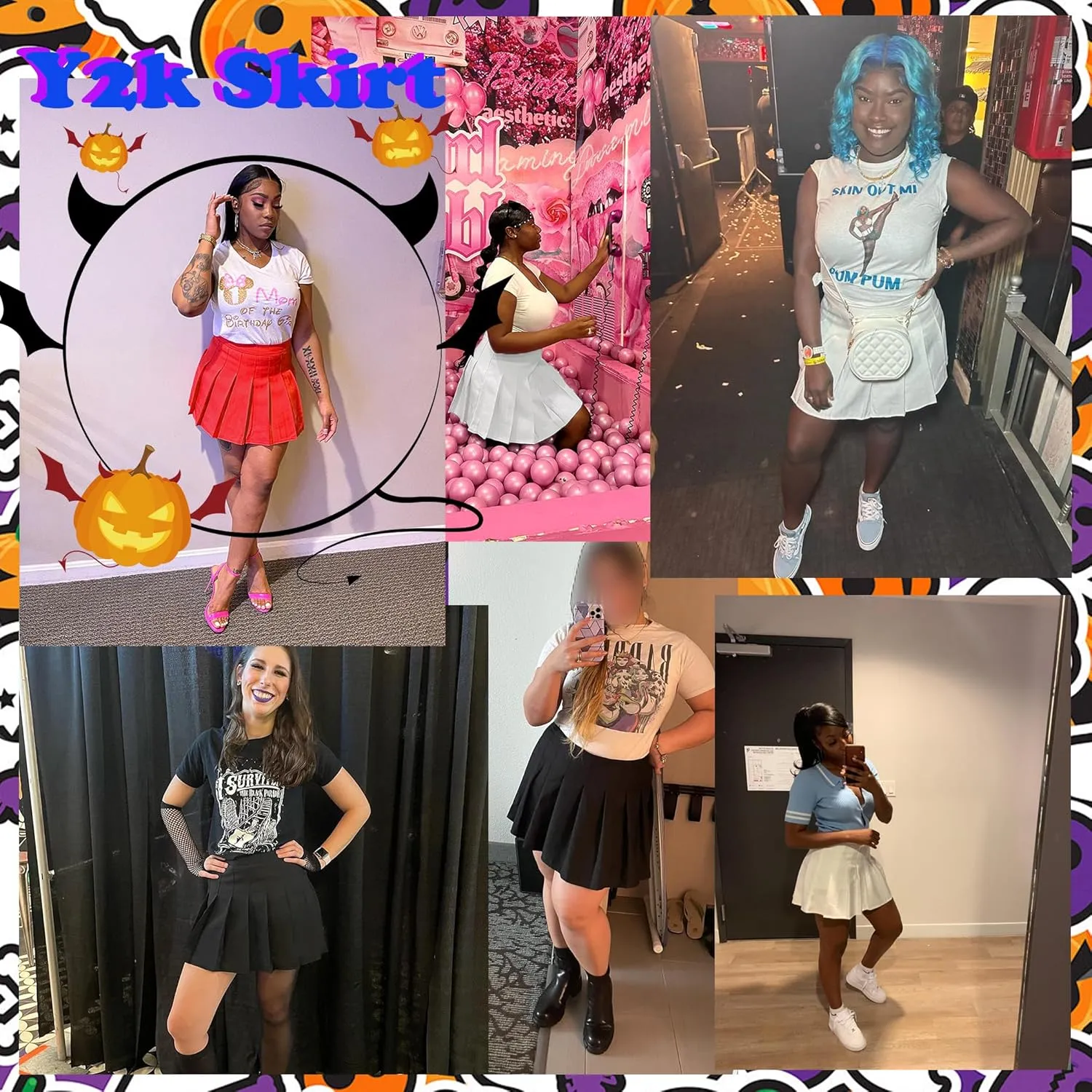 Girstunm Women's Pleated Skirt Mini Skater Basic Skirts High Waist School Girls Uniform Short Cheerleader Skirt