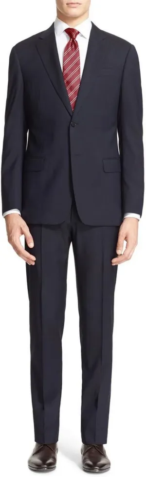 GN Luciano Men's 2 Button Modern Fit Two Piece Suit Pinstripe Jacket Pant