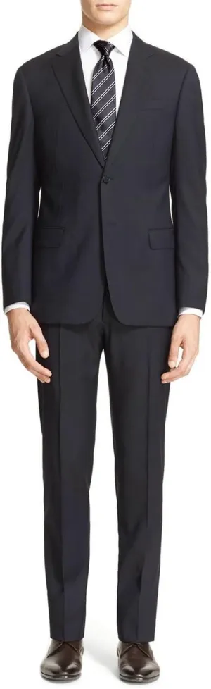 GN Luciano Men's 2 Button Modern Fit Two Piece Suit Pinstripe Jacket Pant