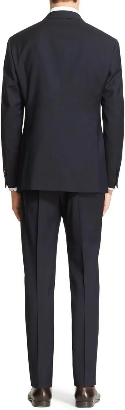 GN Luciano Men's 2 Button Modern Fit Two Piece Suit Pinstripe Jacket Pant