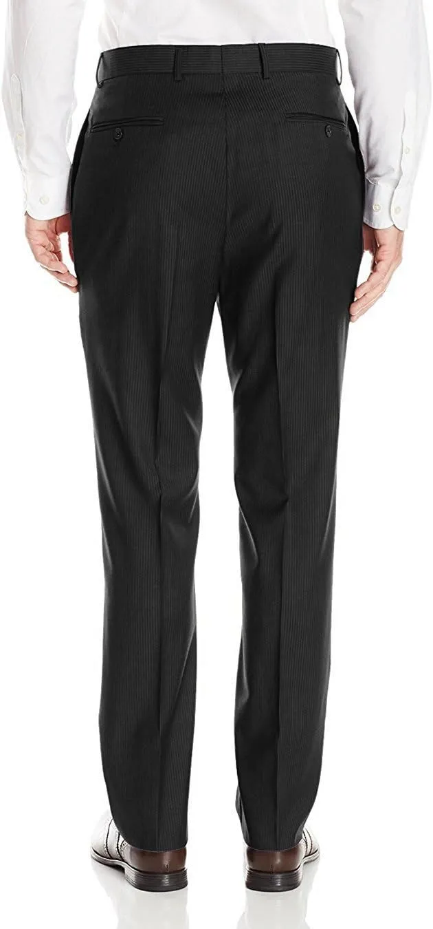 GN Luciano Men's Two Button Pinstripe Modern Fit Suit 2 Piece Jacket Pant