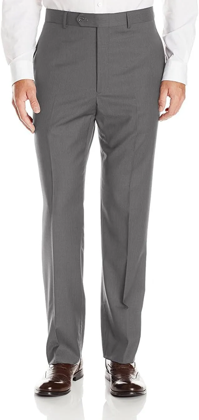 GN Luciano Men's Two Button Pinstripe Modern Fit Suit 2 Piece Jacket Pant
