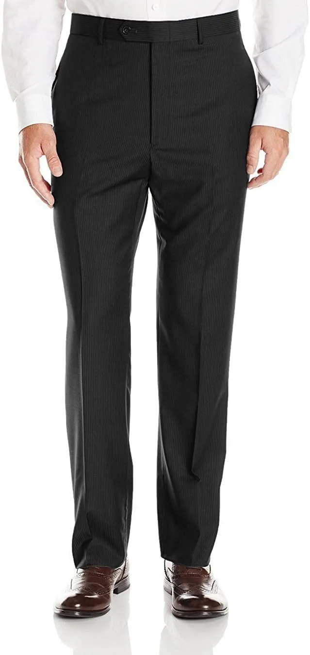GN Luciano Men's Two Button Pinstripe Modern Fit Suit 2 Piece Jacket Pant