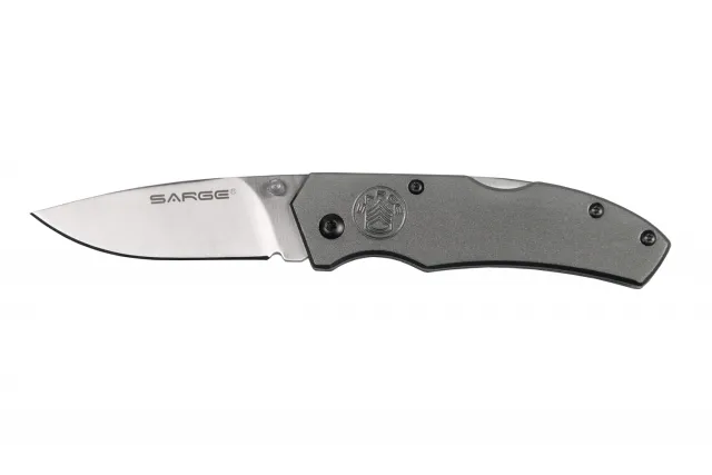 Gray Electro-Lock Back Folder Knife
