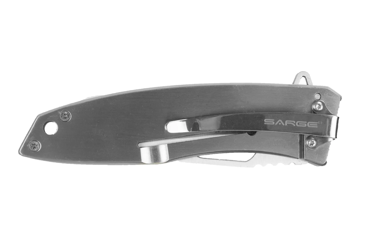 Gray Electro-Lock Back Folder Knife