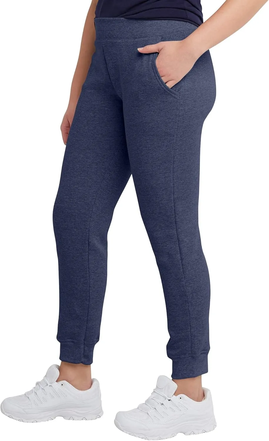 Hanes Women's Ecosmart Joggers, Midweight Cotton-Blend Fleece Sweatpants For Women