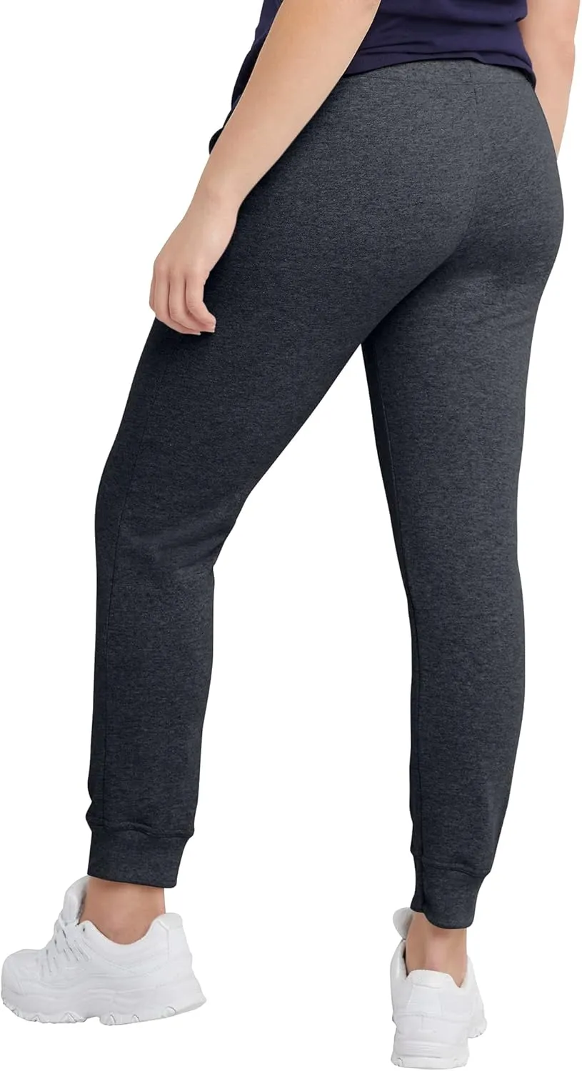 Hanes Women's Ecosmart Joggers, Midweight Cotton-Blend Fleece Sweatpants For Women