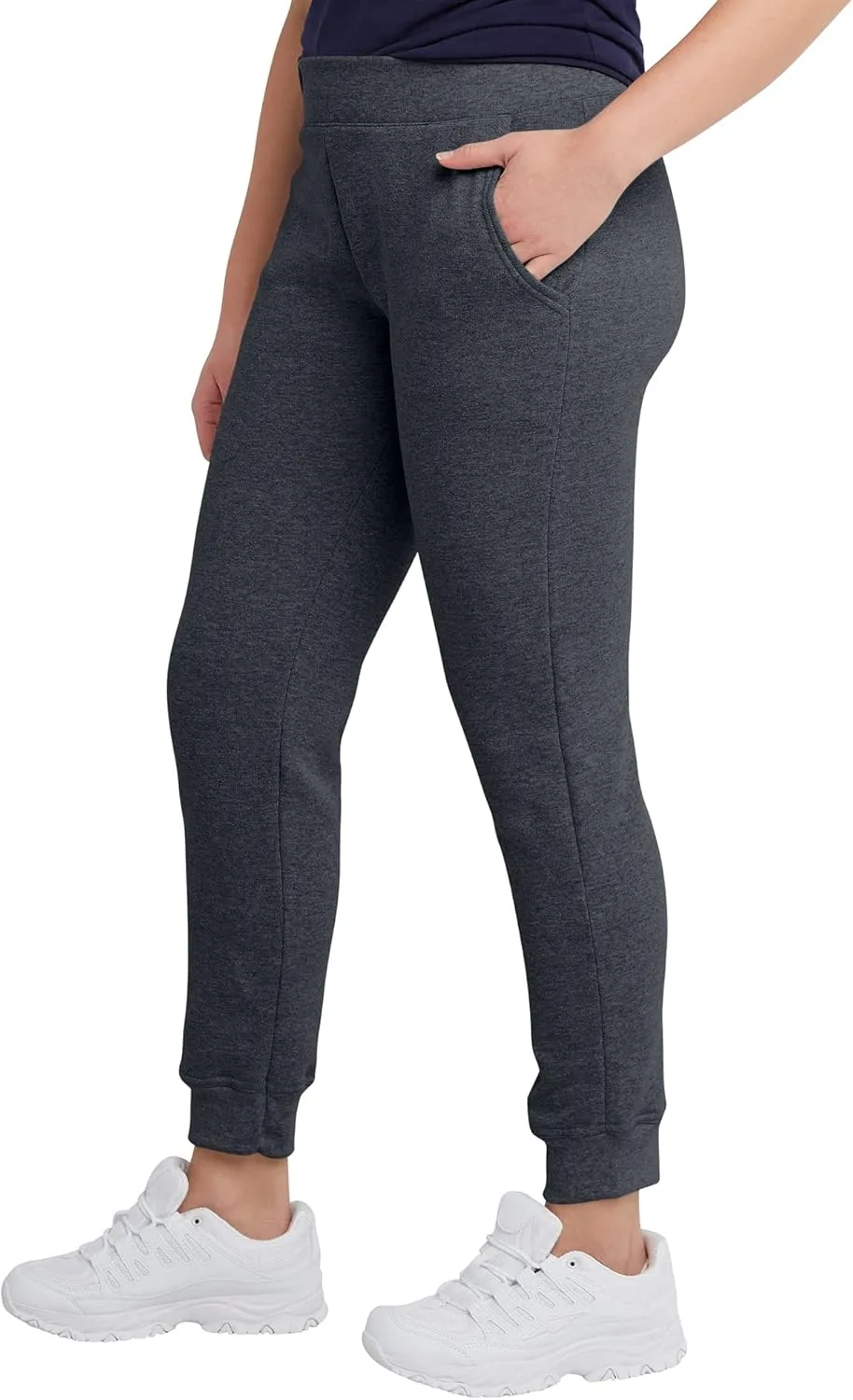 Hanes Women's Ecosmart Joggers, Midweight Cotton-Blend Fleece Sweatpants For Women