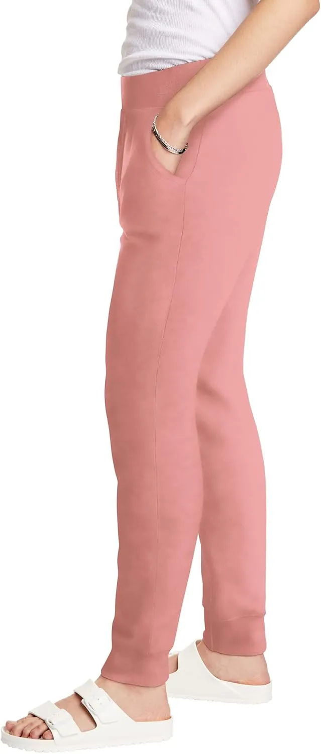 Hanes Women's Ecosmart Joggers, Midweight Cotton-Blend Fleece Sweatpants For Women
