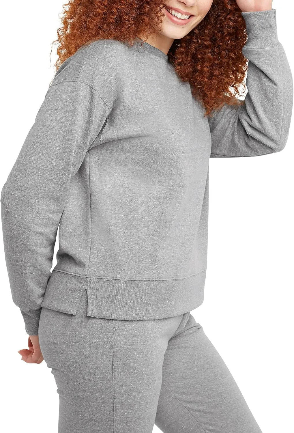 Hanes Women's Originals French Terry, Lightweight Fleece Pullover Sweatshirt, Available in Plus