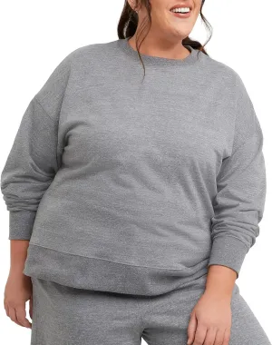 Hanes Women's Originals French Terry, Lightweight Fleece Pullover Sweatshirt, Available in Plus