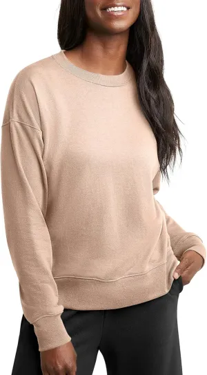 Hanes Women's Originals French Terry, Lightweight Fleece Pullover Sweatshirt, Available in Plus