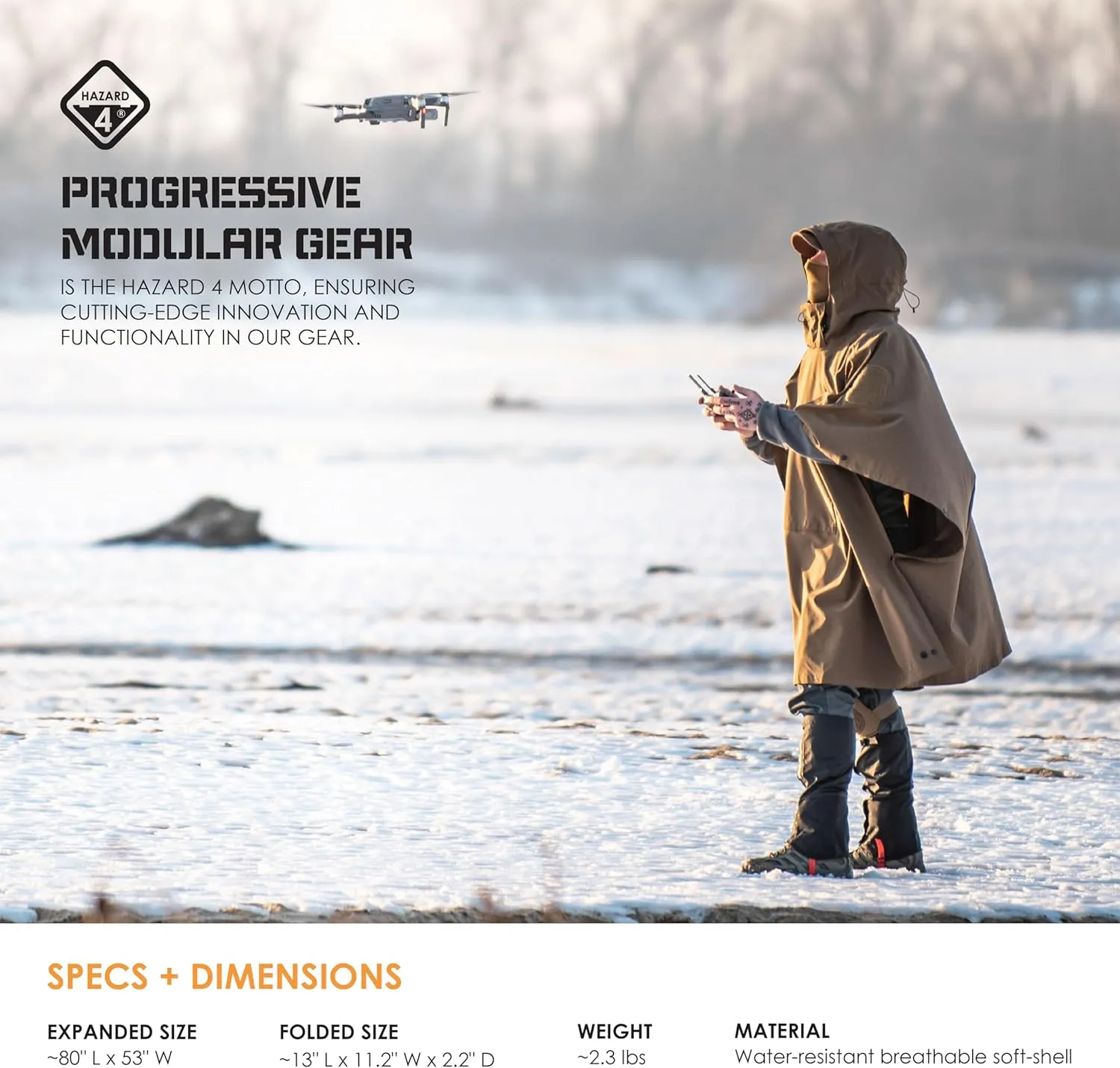 HAZARD 4 PonchoVilla MK2 - Military Tactical Poncho, Waterproof Rain Gear, Technical Softshell