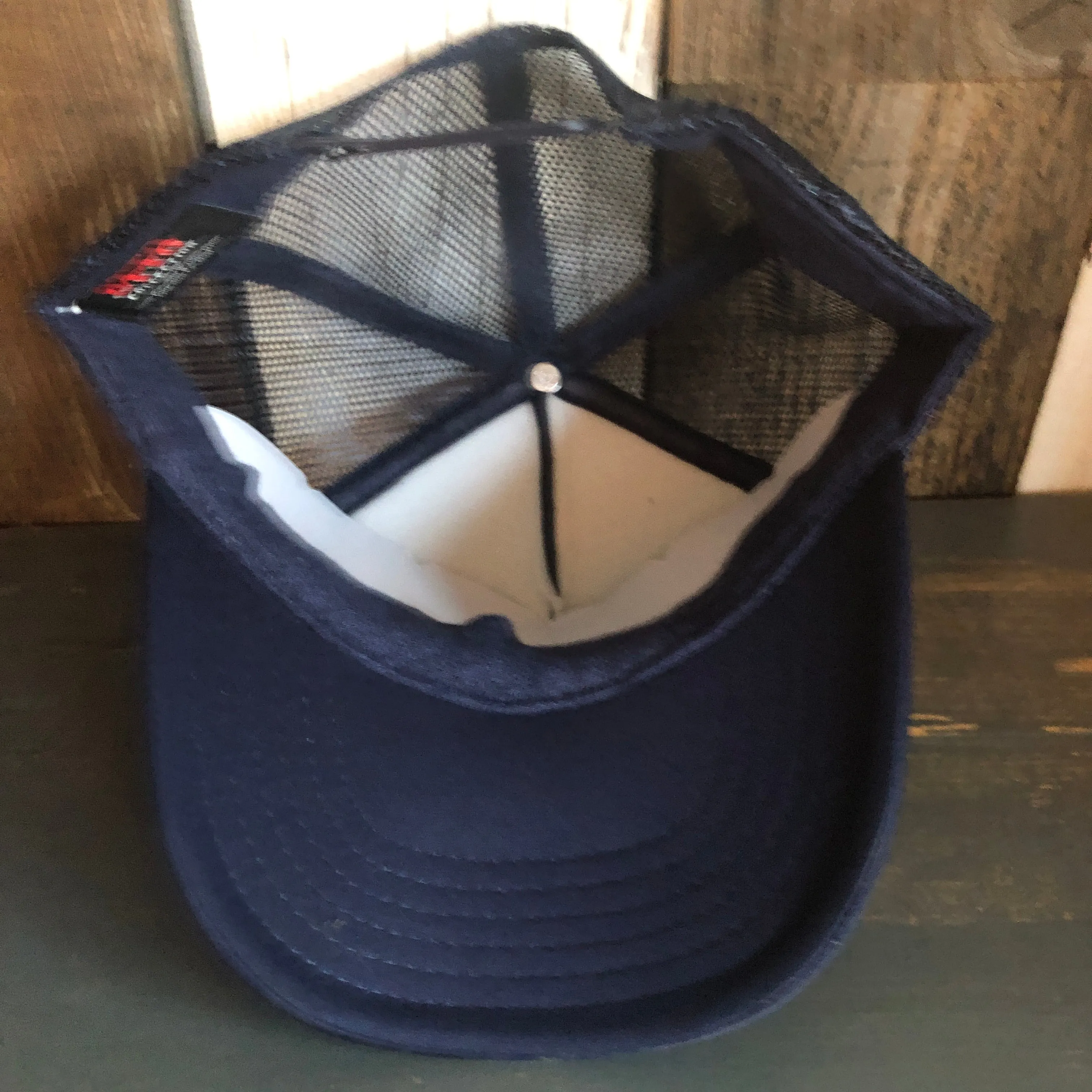 Hermosa Beach GOLF CARTS & YOGA PANTS High Crown Trucker Hat - Navy