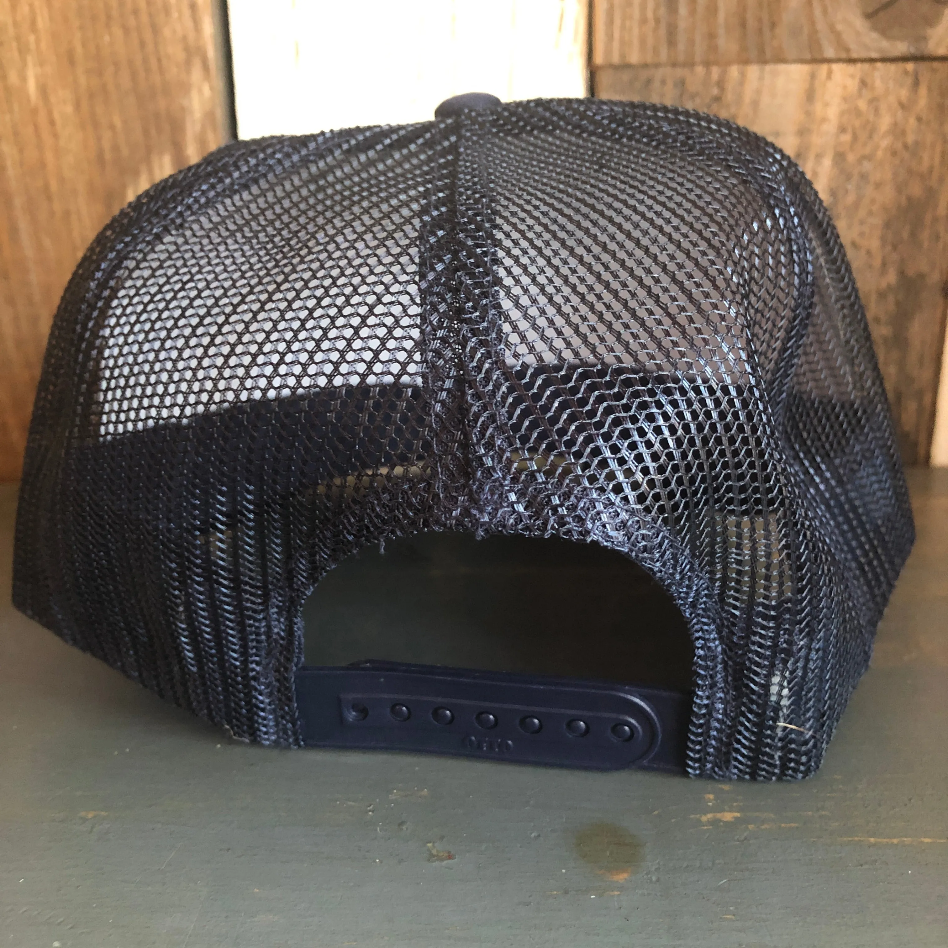 Hermosa Beach GOLF CARTS & YOGA PANTS High Crown Trucker Hat - Navy