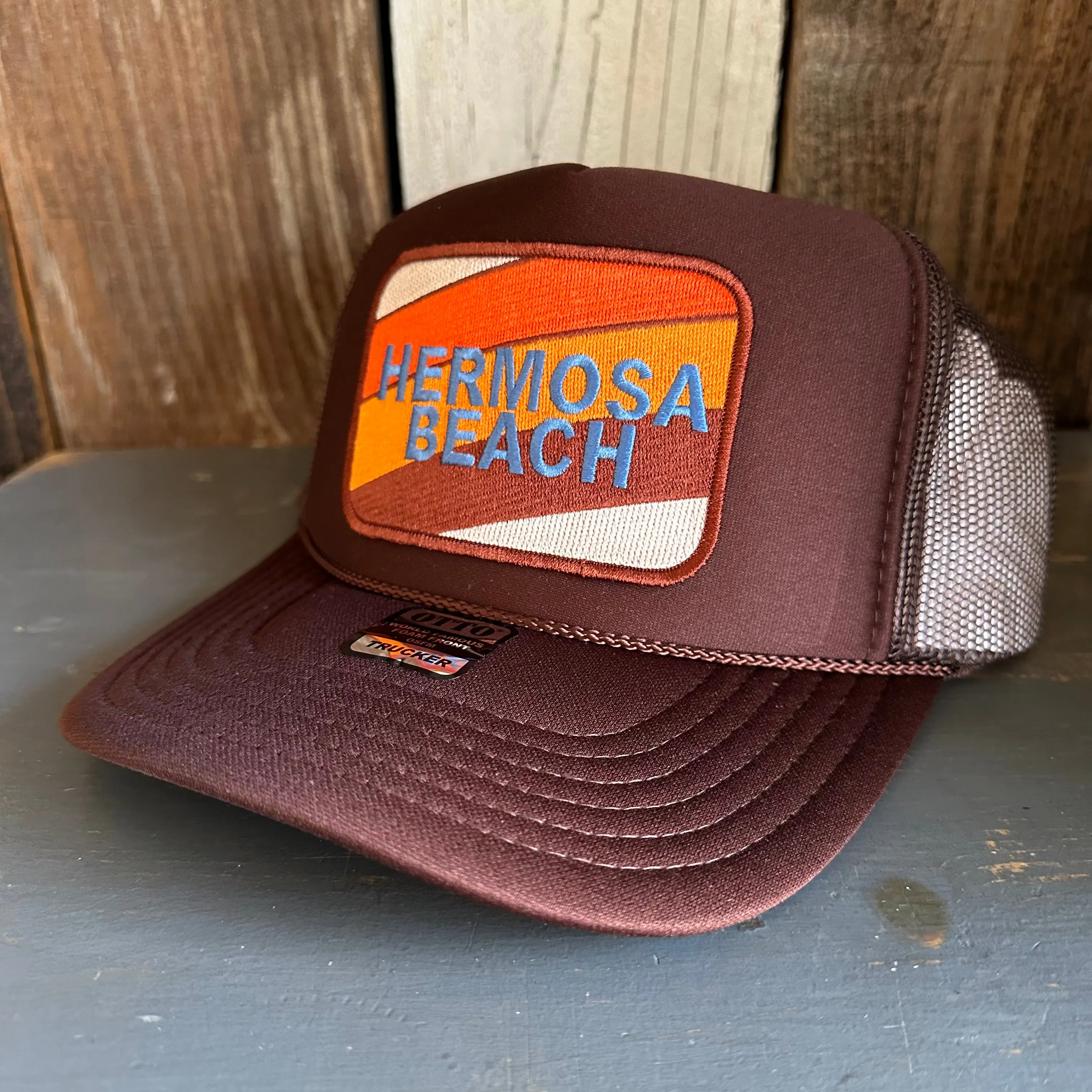 Hermosa Beach Hermosa Beach GOLF CARTS & YOGA PANTS High Crown Trucker Hat - Brown